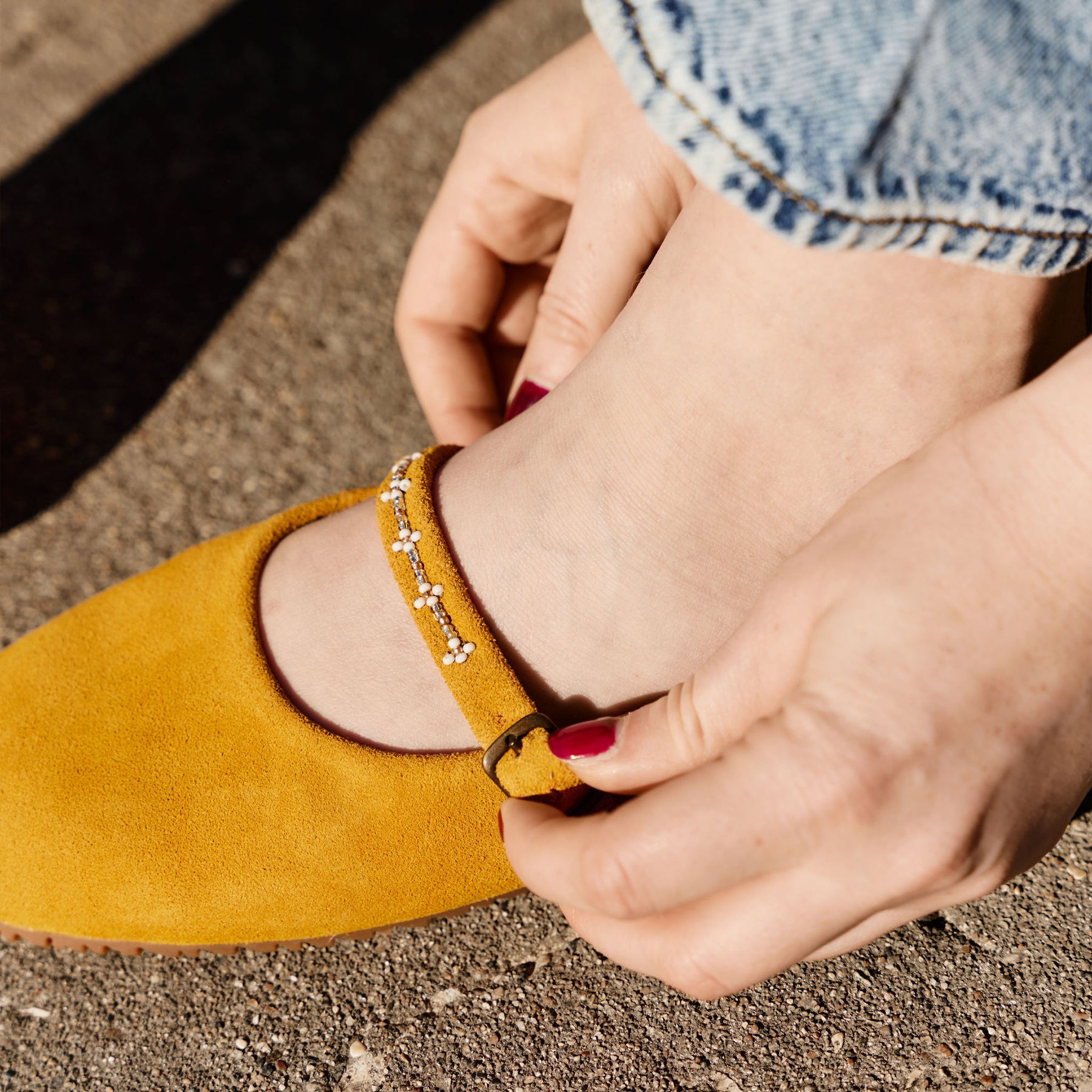 Meadow Mary Jane | Beadwork with Soft Suede Manitobah USA