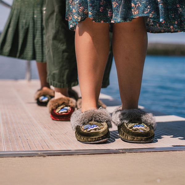 Velvet Tipi Slipper Sage