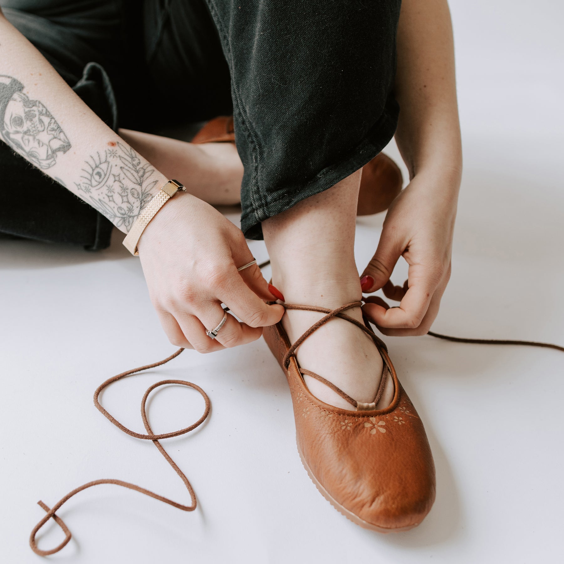 Wildflower Ballet Flat | Soft Nubuck with Floral Design Manitobah USA