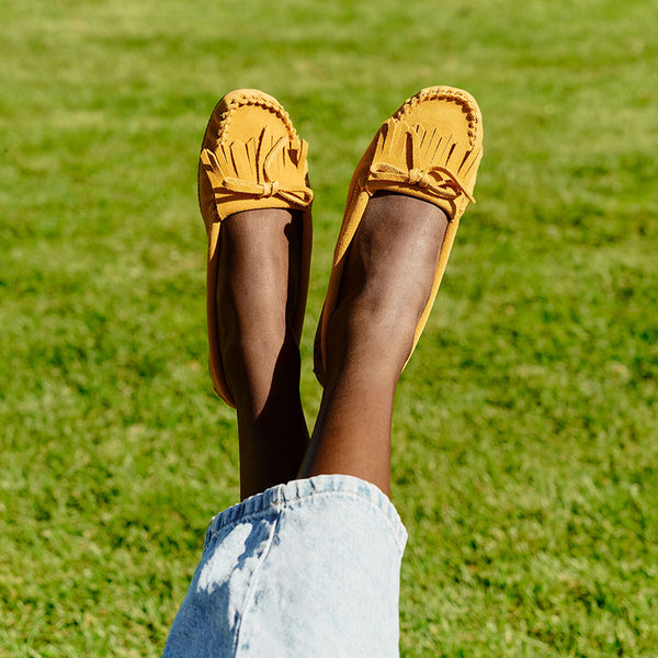 Manitobah Sunshine Moccasin in Sunrise Yellow