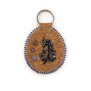 Crystal Behn Beaded Feather Keychain