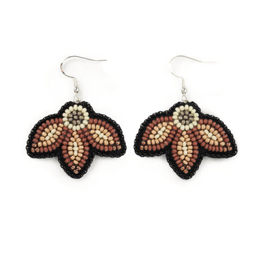 Jaime Lepine Mauve Drop Petal Earrings