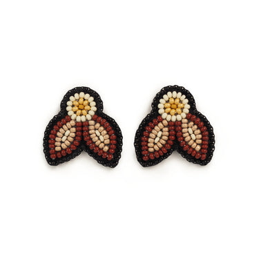 Jaime Lepine Red Drop Petal Studs