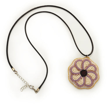 Tammy Loewen Purple/Black Floral Necklace