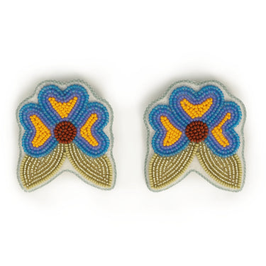 Tammy Loewen Blue Floral Earrings