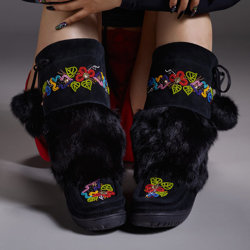 MANITOBAH/マニトバ】ラビットファーモカシン MANITOBAH/マニトバ