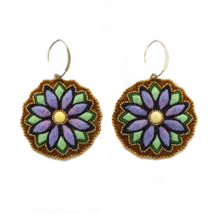 Carmen Miller Blue/Green Floral Earrings
