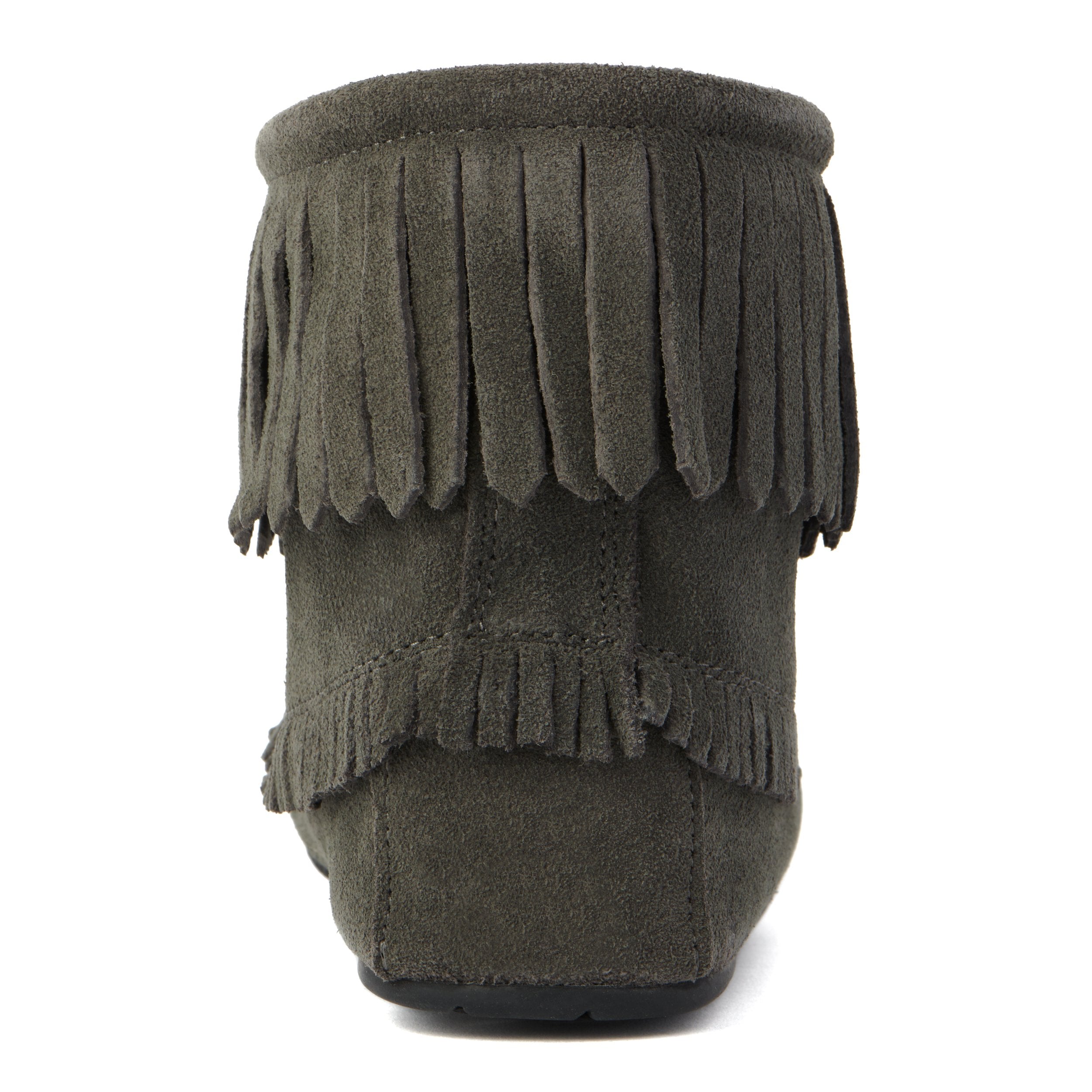 Harvester Suede Unlined Fringe Moccasin Boots Manitobah USA