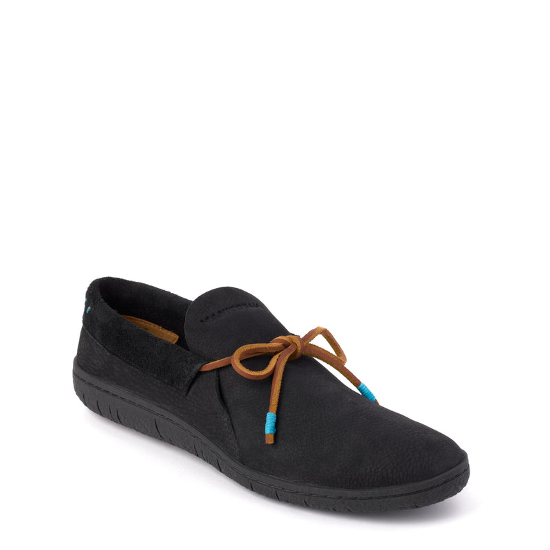 Black Men\'s Manitobah leather Indian made Shoes 11-12 Black Leather Slip-on Loafers: Ethnic Indian Wedding Shoes  main image 4